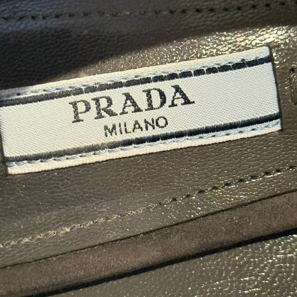 Prada Suede Block Heel Pumps Gray | Made in Italy | Size 39 - Picture 9 of 10